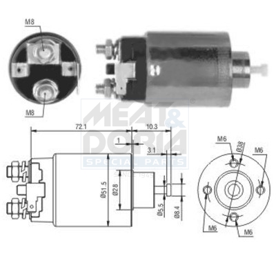 Elettromagnete, motore d'avviamento MEAT & DORIA 46124