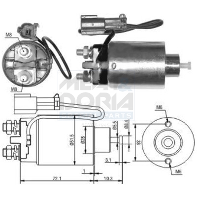 Elettromagnete, motore d'avviamento MEAT & DORIA 46125