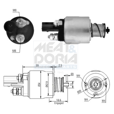 Elettromagnete, motore d'avviamento MEAT & DORIA 46126