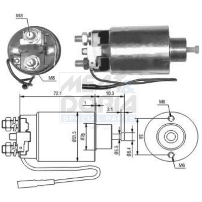 Elettromagnete, motore d'avviamento MEAT & DORIA 46127