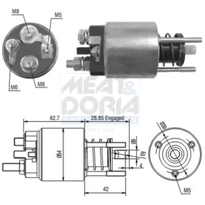 Elettromagnete, motore d'avviamento MEAT & DORIA 46128