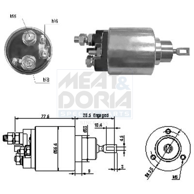 Elettromagnete, motore d'avviamento MEAT & DORIA 46130