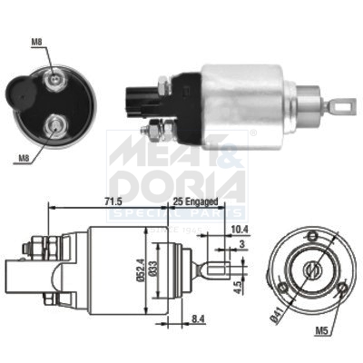 Elettromagnete, motore d'avviamento MEAT & DORIA 46132