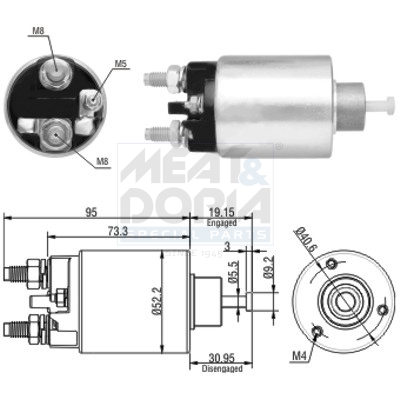 Elettromagnete, motore d'avviamento MEAT & DORIA 46133