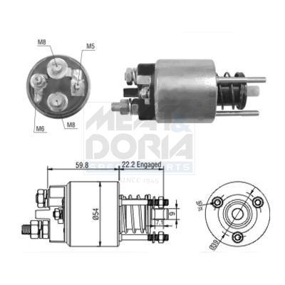 Elettromagnete, motore d'avviamento MEAT & DORIA 46134