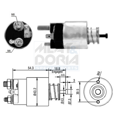 Elettromagnete, motore d'avviamento MEAT & DORIA 46135