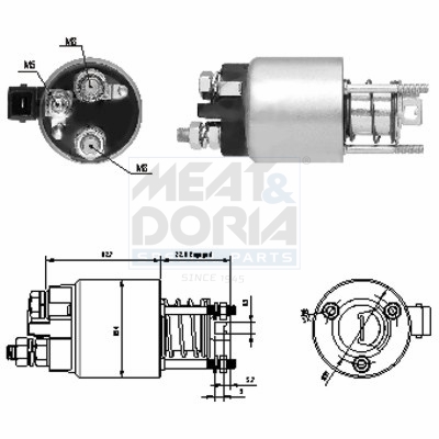 Elettromagnete, motore d'avviamento MEAT & DORIA 46136