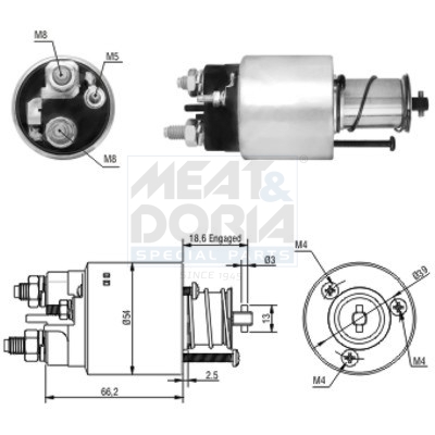 Elettromagnete, motore d'avviamento MEAT & DORIA 46139