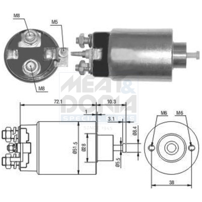 Elettromagnete, motore d'avviamento MEAT & DORIA 46141