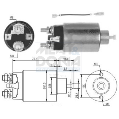 Elettromagnete, motore d'avviamento MEAT & DORIA 46142