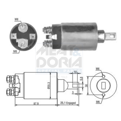 Elettromagnete, motore d'avviamento MEAT & DORIA 46143
