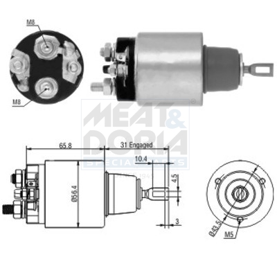 Elettromagnete, motore d'avviamento MEAT & DORIA 46146