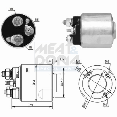 Elettromagnete, motore d'avviamento MEAT & DORIA 46148