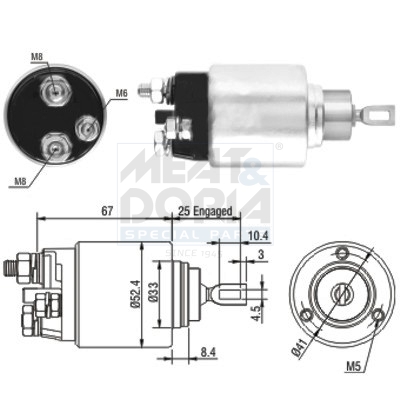 Elettromagnete, motore d'avviamento MEAT & DORIA 46151