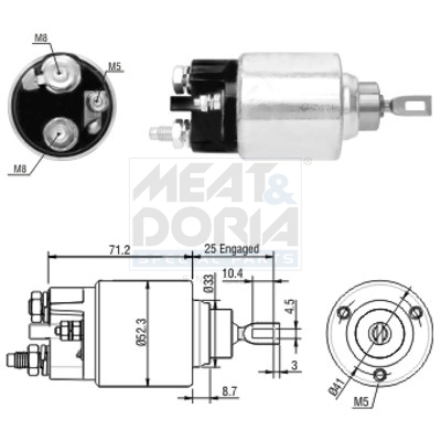 Elettromagnete, motore d'avviamento MEAT & DORIA 46154
