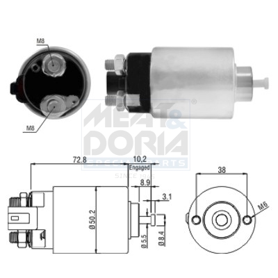 Elettromagnete, motore d'avviamento MEAT & DORIA 46156