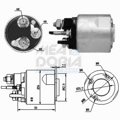 Elettromagnete, motore d'avviamento MEAT & DORIA 46159