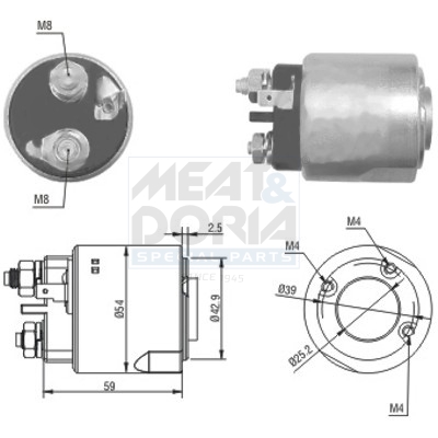 Elettromagnete, motore d'avviamento MEAT & DORIA 46160