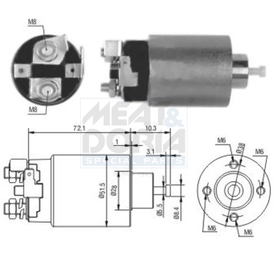 Elettromagnete, motore d'avviamento MEAT & DORIA 46162