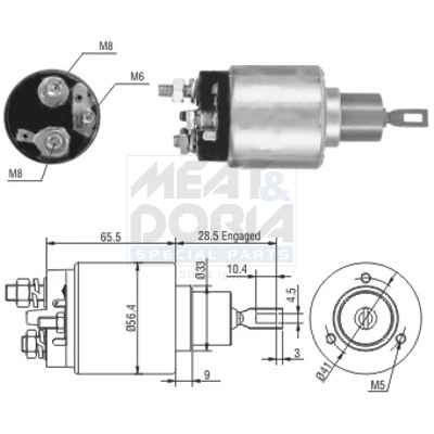 Elettromagnete, motore d'avviamento MEAT & DORIA 46164
