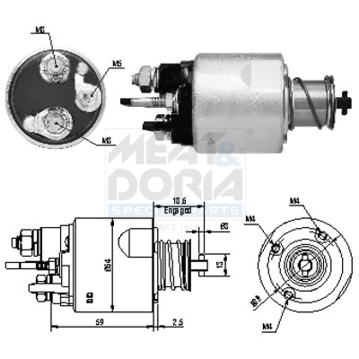 Elettromagnete, motore d'avviamento MEAT & DORIA 46169
