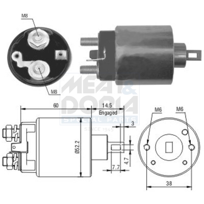 Elettromagnete, motore d'avviamento MEAT & DORIA 46174