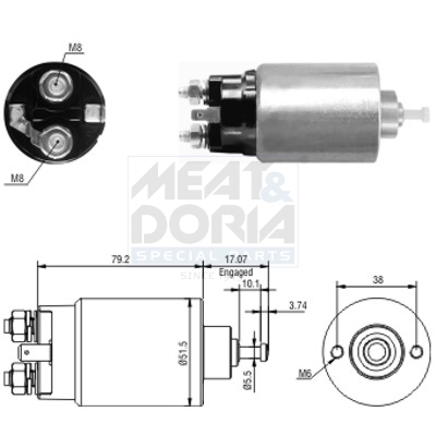 Elettromagnete, motore d'avviamento MEAT & DORIA 46177
