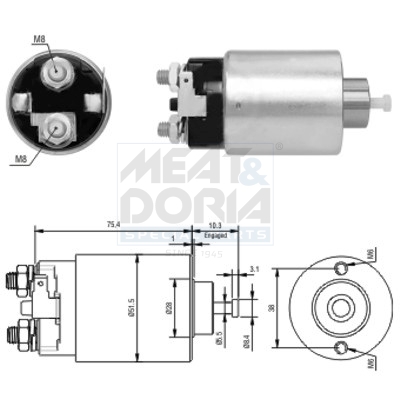 Elettromagnete, motore d'avviamento MEAT & DORIA 46178