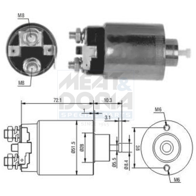 Elettromagnete, motore d'avviamento MEAT & DORIA 46179
