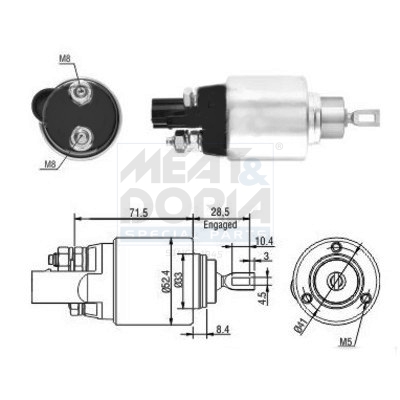 Elettromagnete, motore d'avviamento MEAT & DORIA 46181