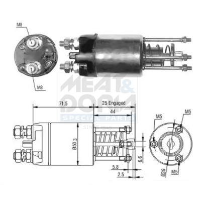 Elettromagnete, motore d'avviamento MEAT & DORIA 46188