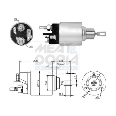 Elettromagnete, motore d'avviamento MEAT & DORIA 46197