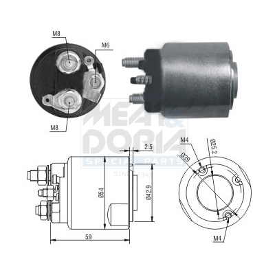 Elettromagnete, motore d'avviamento MEAT & DORIA 46203