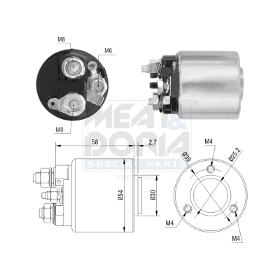 Elettromagnete, motore d'avviamento MEAT & DORIA 46212