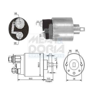 Elettromagnete, motore d'avviamento MEAT & DORIA 46235