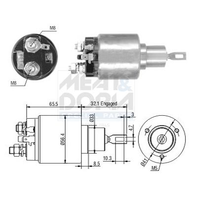 Elettromagnete, motore d'avviamento MEAT & DORIA 46243