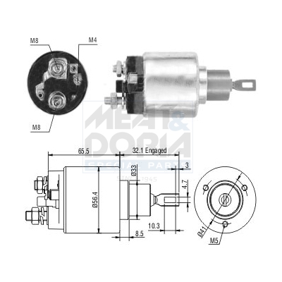 Elettromagnete, motore d'avviamento MEAT & DORIA 46244