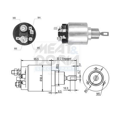 Elettromagnete, motore d'avviamento MEAT & DORIA 46258