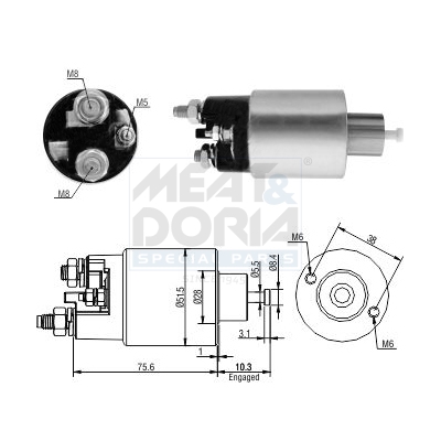 Elettromagnete, motore d'avviamento MEAT & DORIA 46263