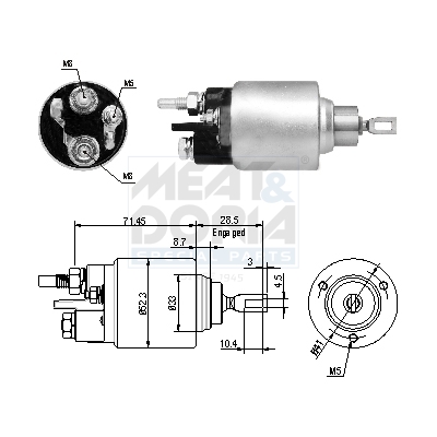 Elettromagnete, motore d'avviamento MEAT & DORIA 46264