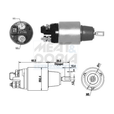 Elettromagnete, motore d'avviamento MEAT & DORIA 46265