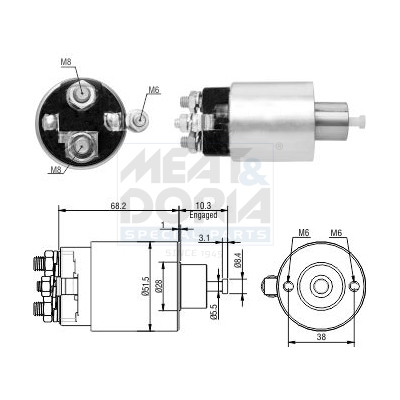 Elettromagnete, motore d'avviamento MEAT & DORIA 46280