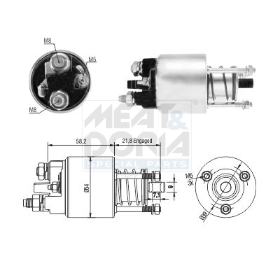 Elettromagnete, motore d'avviamento MEAT & DORIA 46281