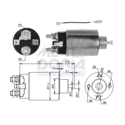 Elettromagnete, motore d'avviamento MEAT & DORIA 46282