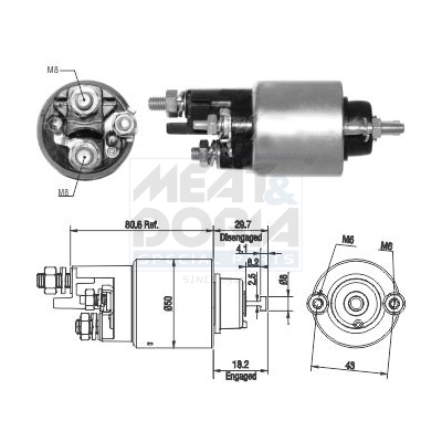 Elettromagnete, motore d'avviamento MEAT & DORIA 46283