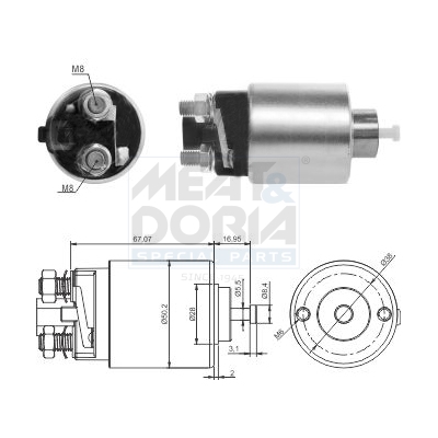 Elettromagnete, motore d'avviamento MEAT & DORIA 46285
