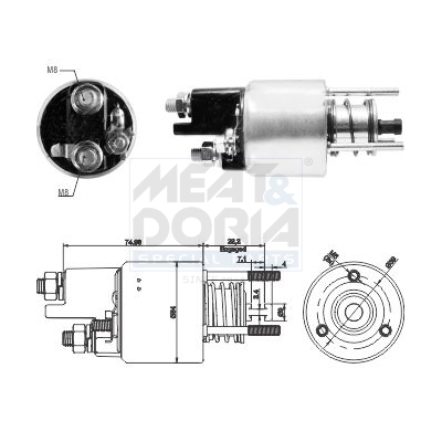Elettromagnete, motore d'avviamento MEAT & DORIA 46287