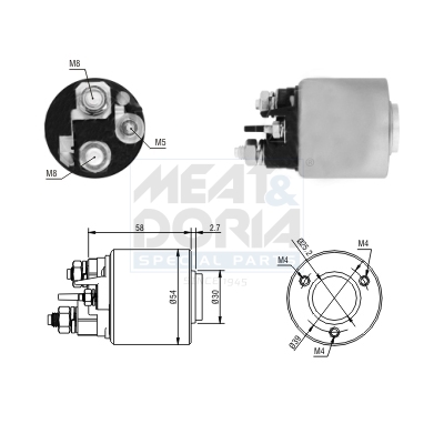 Elettromagnete, motore d'avviamento MEAT & DORIA 46288