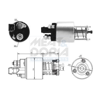 Elettromagnete, motore d'avviamento MEAT & DORIA 46294