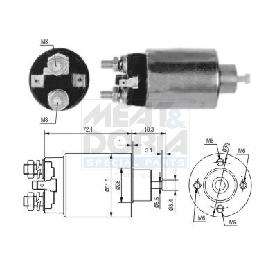Elettromagnete, motore d'avviamento MEAT & DORIA 46297